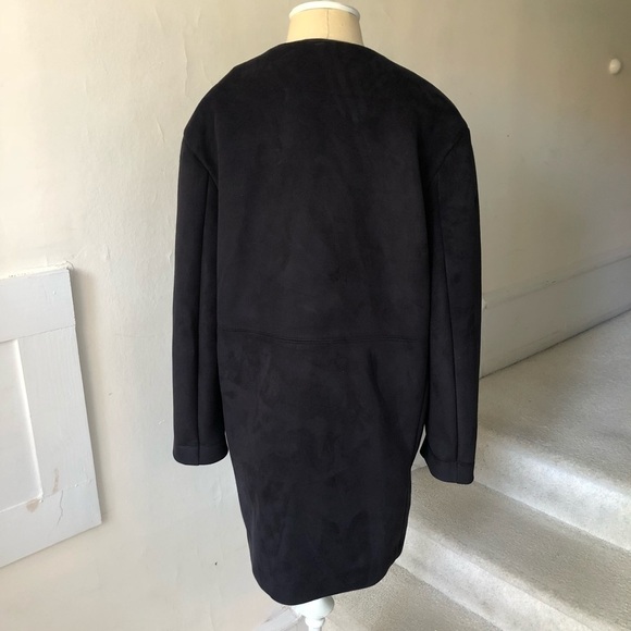 Sfizio Faux Suede Floral Embroidered Coat EUC - Picture 3 of 8